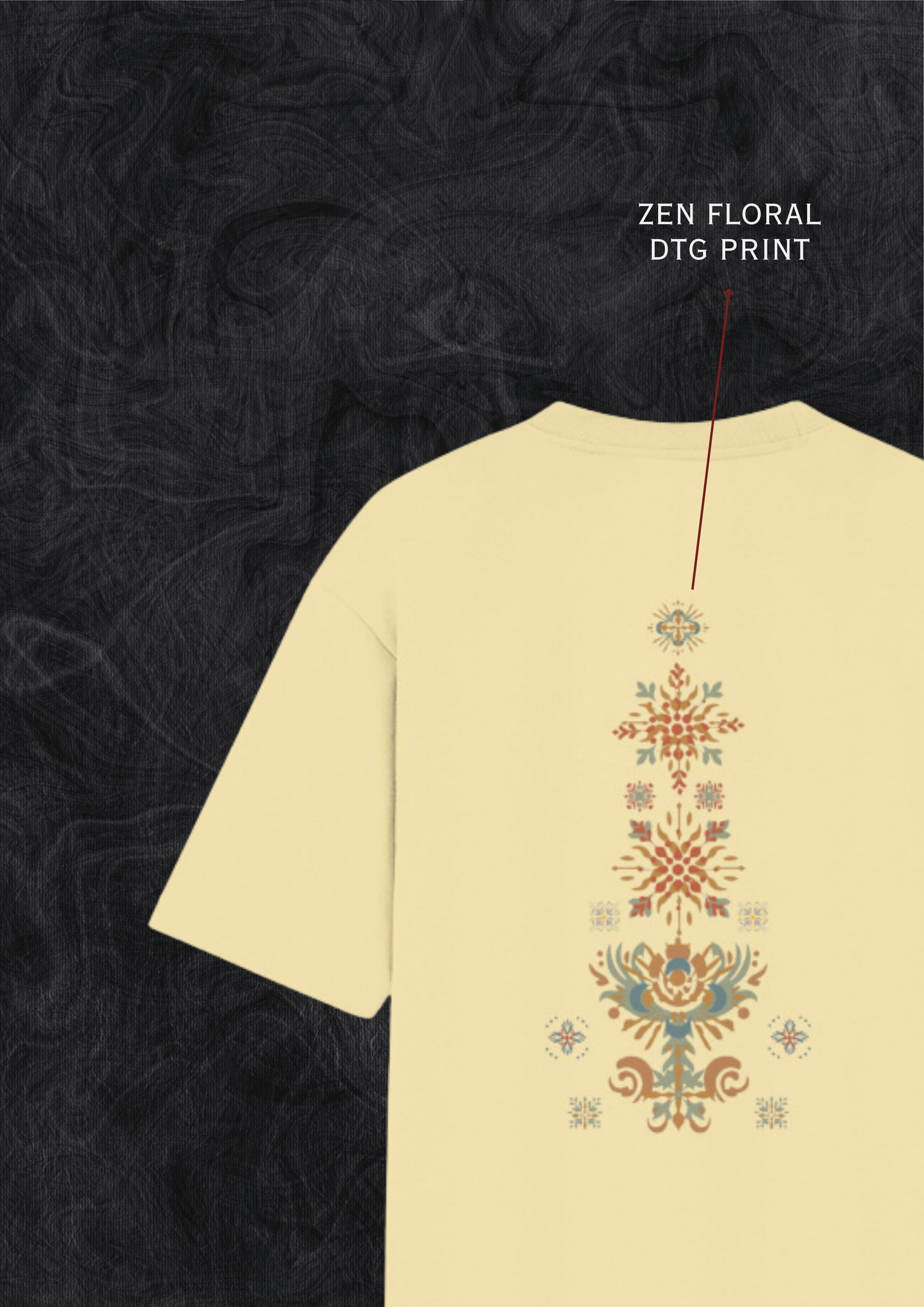 Zen Floral Unisex Oversized Standard T-Shirt