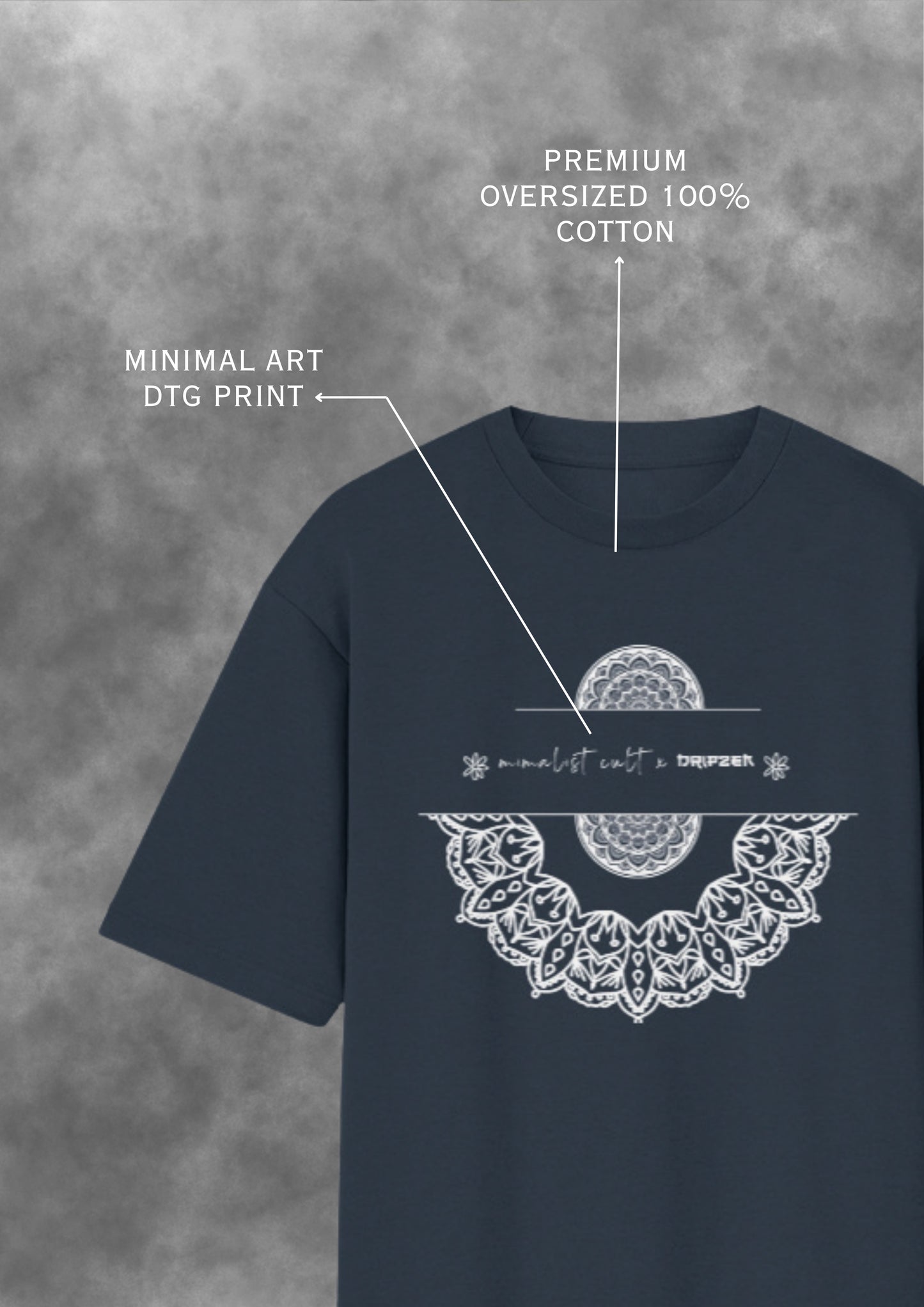 Dripzen Minimal Cult Unisex Oversized Standard T-Shirt