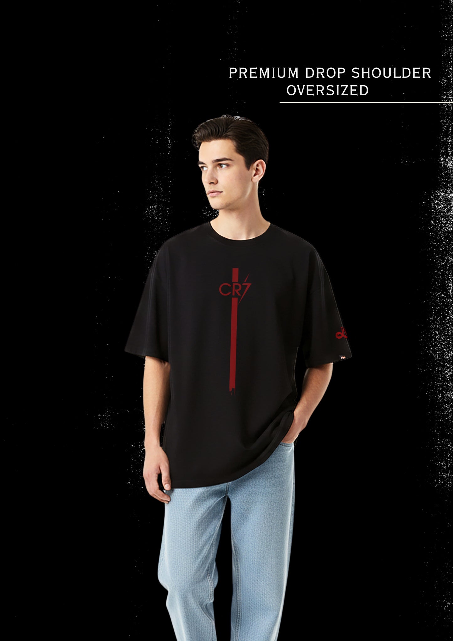CR7 Elite Unisex Terry  Drop Shoulder Oversized Tee