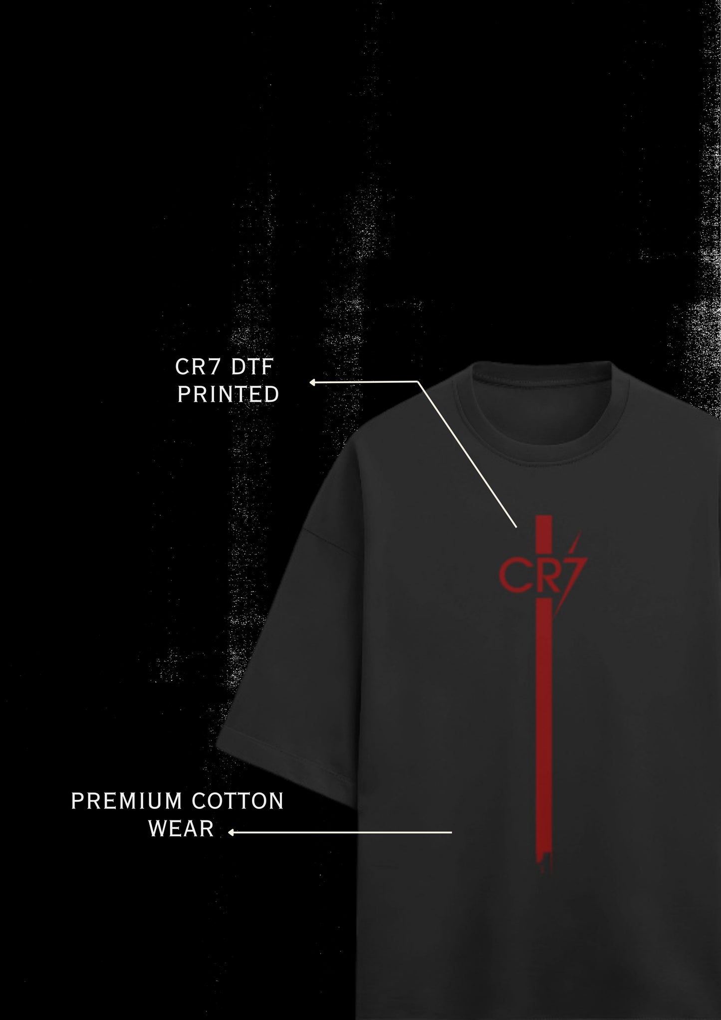 CR7 Elite Unisex Terry  Drop Shoulder Oversized Tee