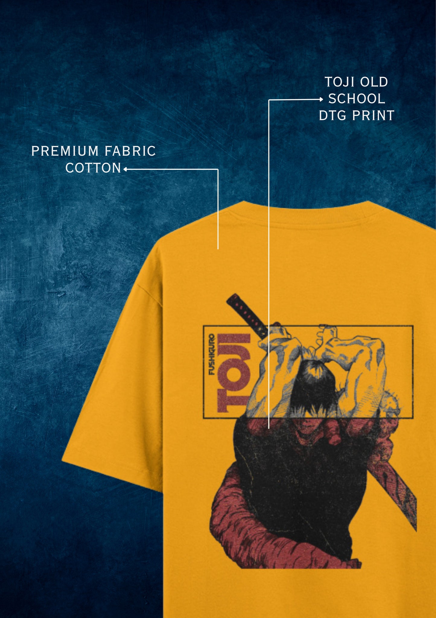 Toji Gold Unisex Oversized Classic T-Shirt