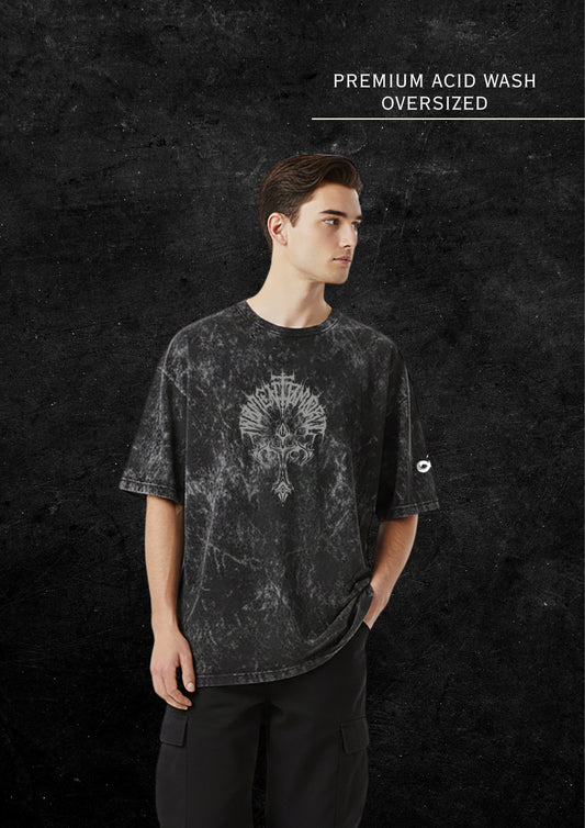 Gothic Unisex Acid Washed Oversized Tee