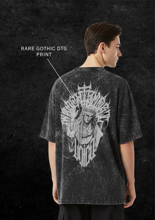 Gothic Unisex Acid Washed Oversized Tee