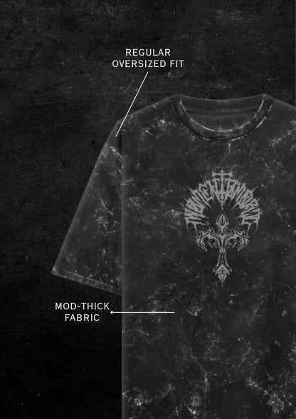Gothic Unisex Acid Washed Oversized Tee