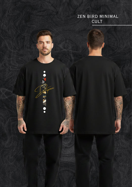 Dripzen Bird Line Unisex Oversized Standard T-Shirt